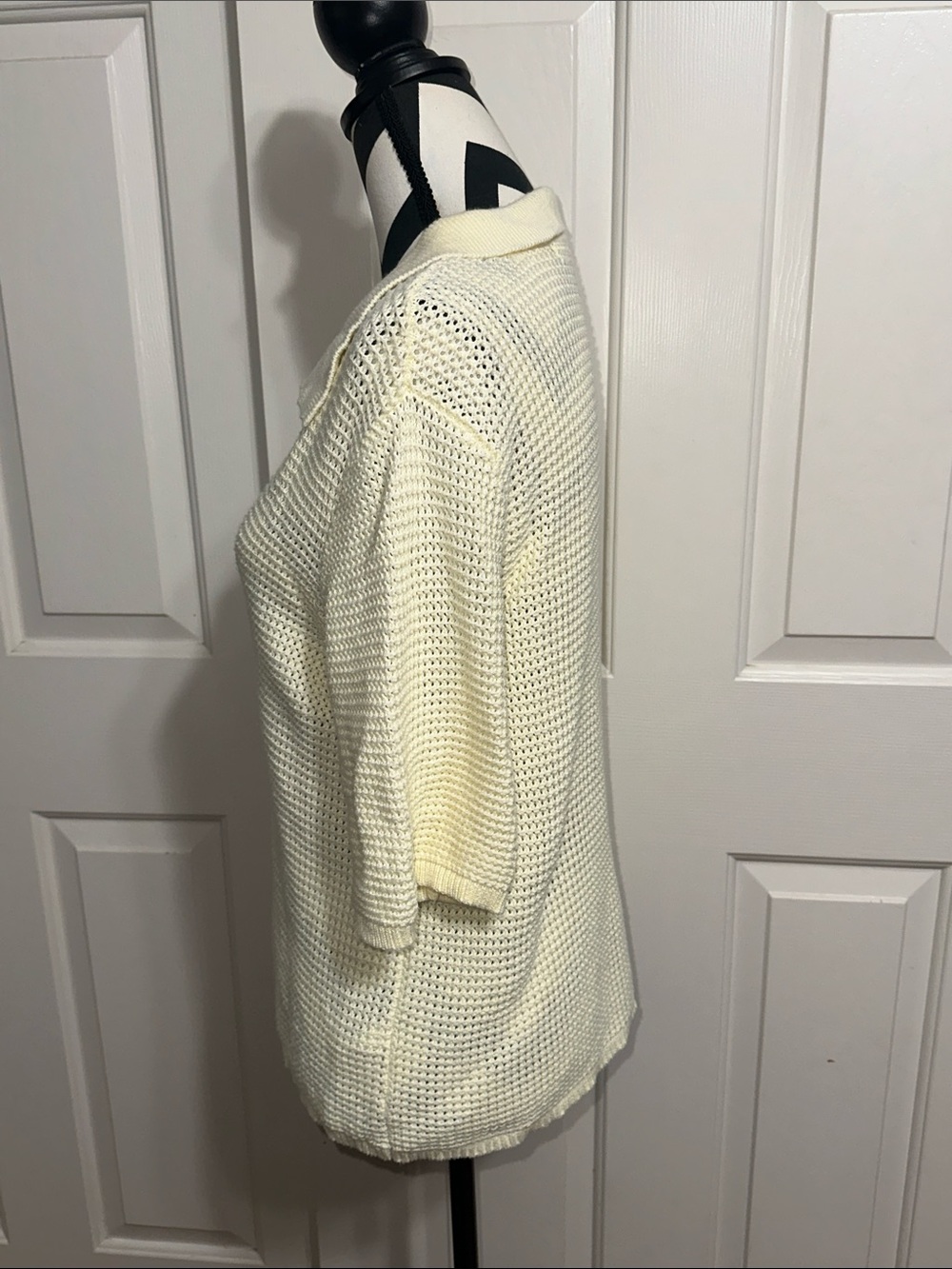Marine Layer Pale Yellow Knit Polo Sweater - Picture 2 of 5